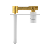 Mecca Wall Basin Mixer Combination w/ Plate - Matte White